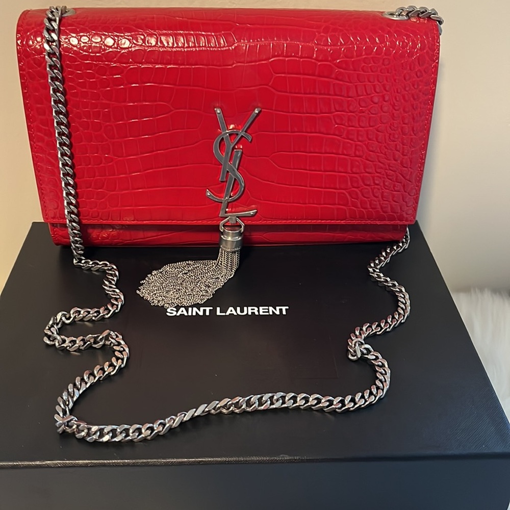 YSL Medium Kate Chain Bag in Crocodile Leather - Picture 15 of 17